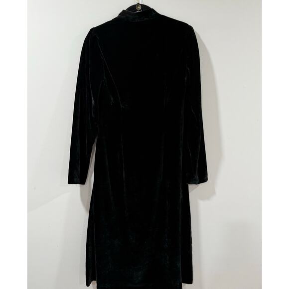 Banana Republic Olivia Palermo Velvet Tie Neck Midi Dress Size 4 (093) - Picture 3 of 10